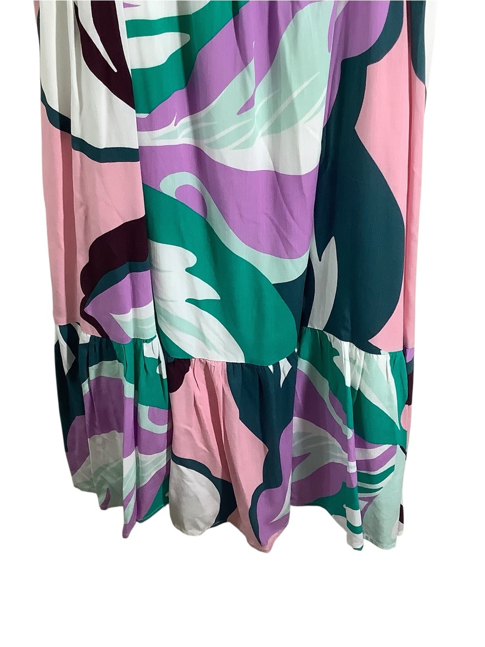 Minkpink Abstract Print Spaghetti Strap Dress - Pink & Green - Picture 3 of 6
